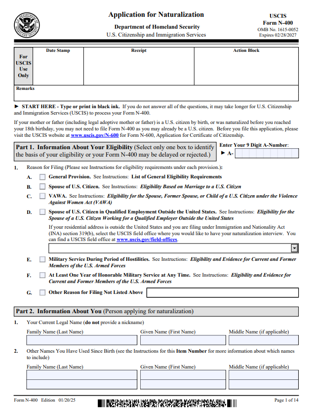 Naturalization & Renewal Bundle – N-400 + I-90